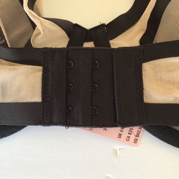 VICTORIA SECRET BLACK NUDE LINED DEMI BRA 34DD NWT - Picture 10 of 16